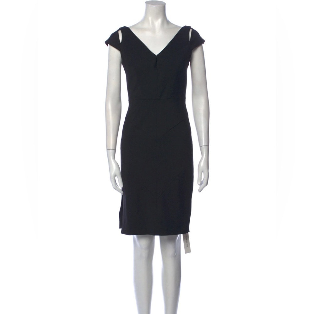 EUC Milly Black v neck dress XS 0